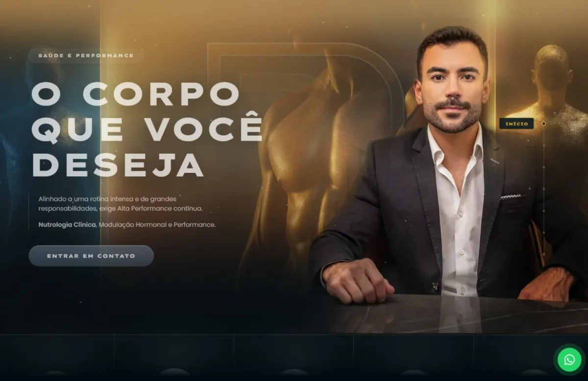 Tela do projeto digital Blue Zone Clinic